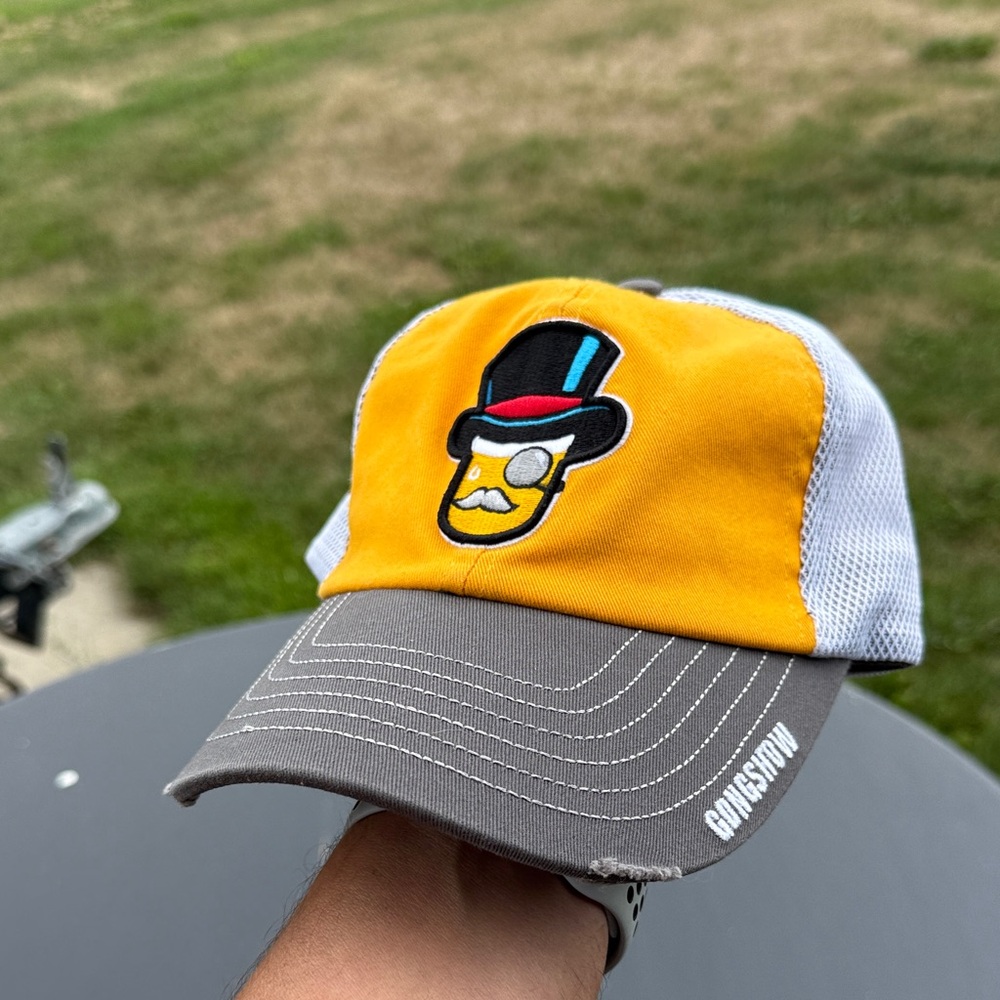 Yellow and Gray Cap